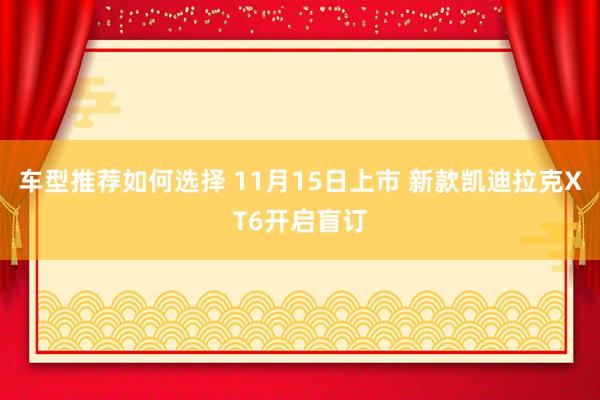 车型推荐如何选择 11月15日上市 新款凯迪拉克XT6开启盲订