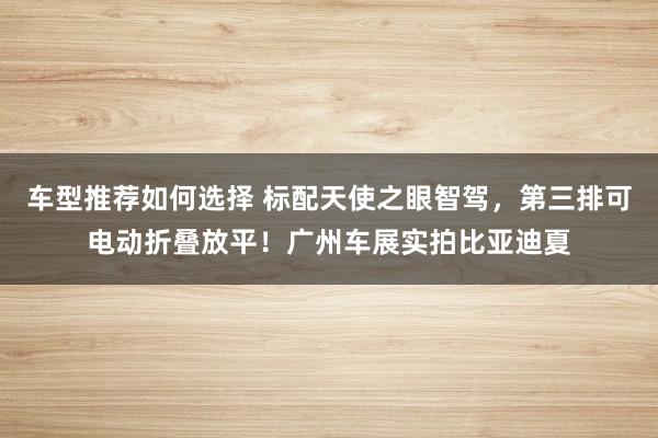 车型推荐如何选择 标配天使之眼智驾，第三排可电动折叠放平！广州车展实拍比亚迪夏