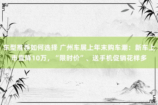 车型推荐如何选择 广州车展上年末购车潮：新车上市直降10万，“限时价”、送手机促销花样多