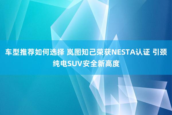 车型推荐如何选择 岚图知己荣获NESTA认证 引颈纯电SUV安全新高度