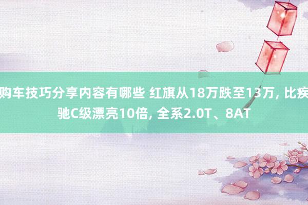 购车技巧分享内容有哪些 红旗从18万跌至13万, 比疾驰C级漂亮10倍, 全系2.0T、8AT