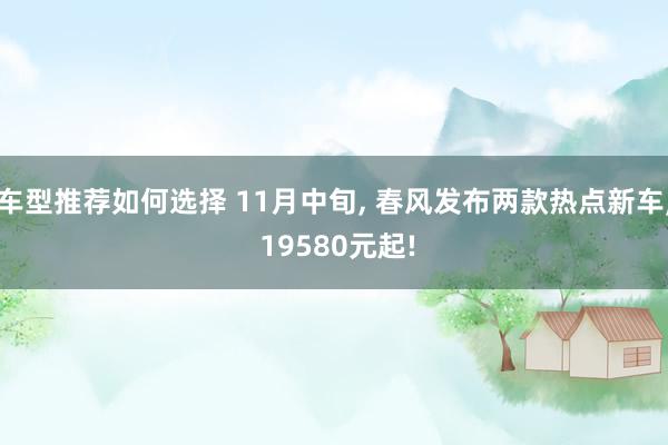 车型推荐如何选择 11月中旬, 春风发布两款热点新车, 19580元起!